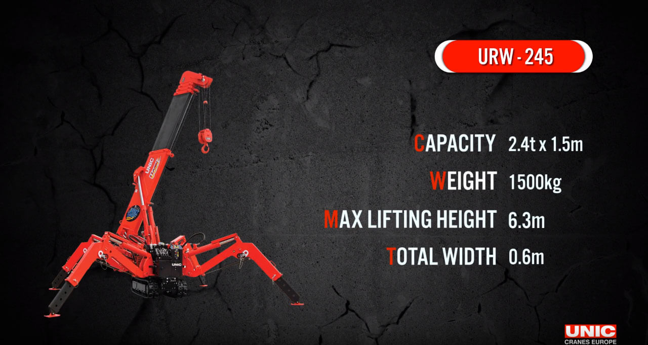 MINI CRANE UNIC URW-245 video