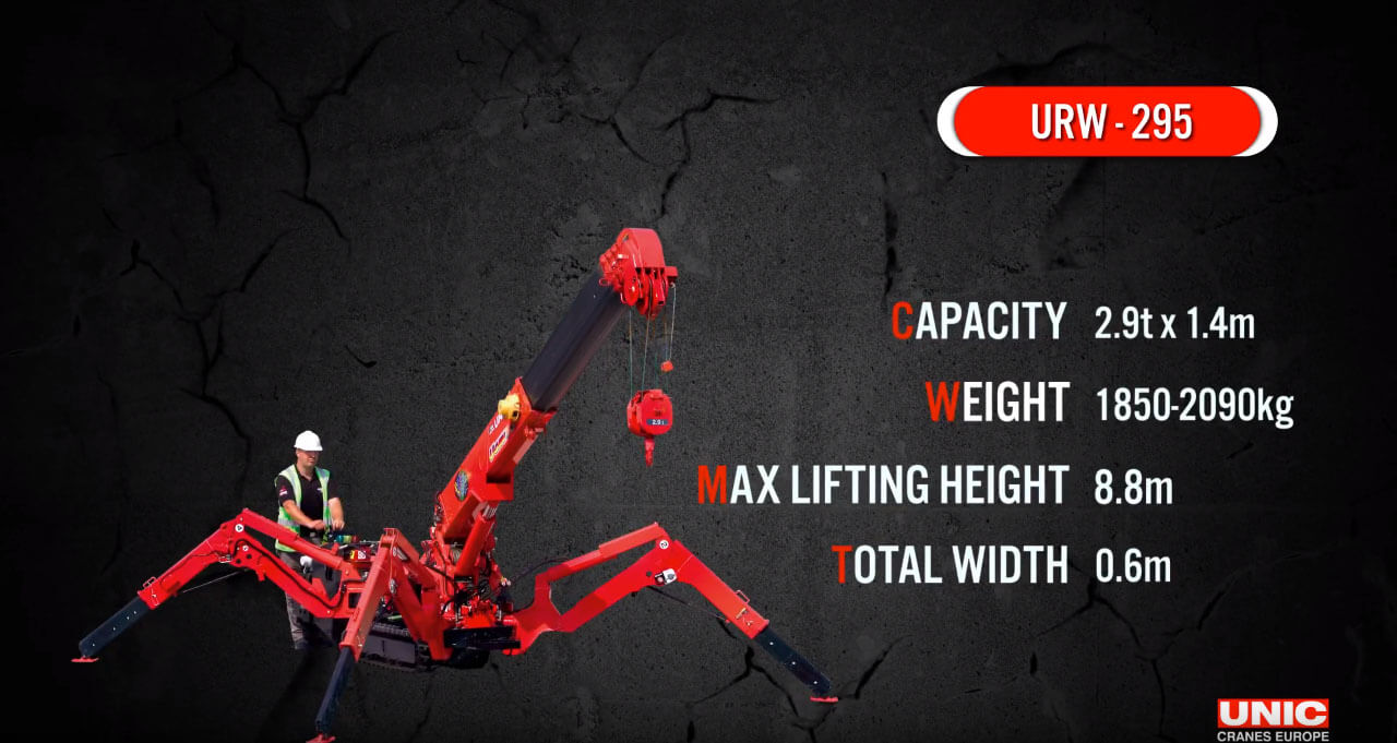 MINI CRANE UNIC URW-295 video