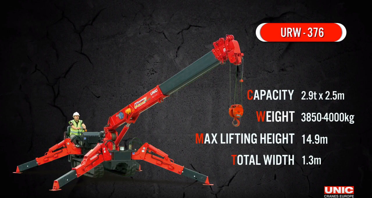 MINI CRANE UNIC URW-376 video