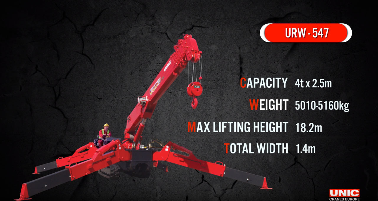 MINI crane UNIC URW-547 video